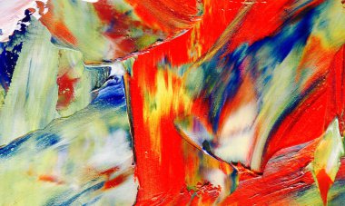 Renkli soyut resim arkaplanı. Modern motif görsel sanat. Yağ renkli yoğun bir karışım. Moda el boyama bezi. Moda poster kağıdı için tuval üzerindeki fırça darbelerini boya