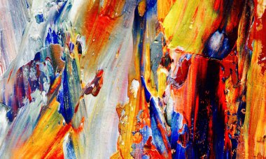 Renkli soyut resim arkaplanı. Modern motif görsel sanat. Yağ renkli yoğun bir karışım. Moda el boyama bezi. Moda poster kağıdı için tuval üzerindeki fırça darbelerini boya