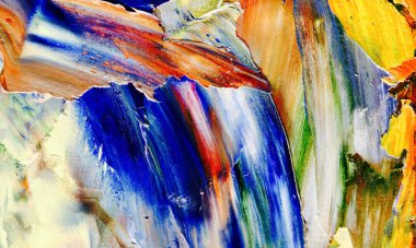 Renkli soyut resim arkaplanı. Modern motif görsel sanat. Yağ renkli yoğun bir karışım. Moda el boyama bezi. Moda poster kağıdı için tuval üzerindeki fırça darbelerini boya