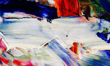 Renkli soyut resim arkaplanı. Modern motif görsel sanat. Yağ renkli yoğun bir karışım. Moda el boyama bezi. Moda poster kağıdı için tuval üzerindeki fırça darbelerini boya