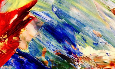 Renkli soyut resim arkaplanı. Modern motif görsel sanat. Yağ renkli yoğun bir karışım. Moda el boyama bezi. Moda poster kağıdı için tuval üzerindeki fırça darbelerini boya