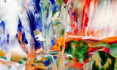 Renkli soyut resim arkaplanı. Modern motif görsel sanat. Yağ renkli yoğun bir karışım. Moda el boyama bezi. Moda poster kağıdı için tuval üzerindeki fırça darbelerini boya