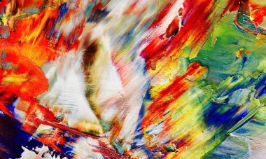 Renkli soyut resim arkaplanı. Modern motif görsel sanat. Yağ renkli yoğun bir karışım. Moda el boyama bezi. Moda poster kağıdı için tuval üzerindeki fırça darbelerini boya