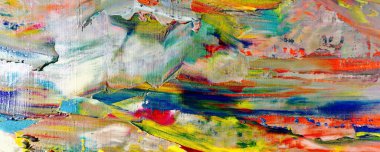 Renkli soyut resim arkaplanı. Modern motif görsel sanat. Yağ renkli yoğun bir karışım. Moda el boyama bezi. Moda poster kağıdı için tuval üzerindeki fırça darbelerini boya