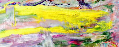 Renkli soyut resim arkaplanı. Modern motif görsel sanat. Yağ renkli yoğun bir karışım. Moda el boyama bezi. Moda poster kağıdı için tuval üzerindeki fırça darbelerini boya