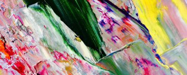 Renkli soyut resim arkaplanı. Modern motif görsel sanat. Yağ renkli yoğun bir karışım. Moda el boyama bezi. Moda poster kağıdı için tuval üzerindeki fırça darbelerini boya