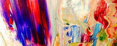 Renkli soyut resim arkaplanı. Modern motif görsel sanat. Yağ renkli yoğun bir karışım. Moda el boyama bezi. Moda poster kağıdı için tuval üzerindeki fırça darbelerini boya