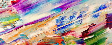 Renkli soyut resim arkaplanı. Modern motif görsel sanat. Yağ renkli yoğun bir karışım. Moda el boyama bezi. Moda poster kağıdı için tuval üzerindeki fırça darbelerini boya