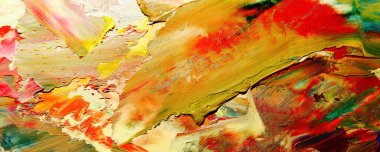 Renkli soyut resim arkaplanı. Modern motif görsel sanat. Yağ renkli yoğun bir karışım. Moda el boyama bezi. Moda poster kağıdı için tuval üzerindeki fırça darbelerini boya