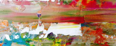 Renkli soyut resim arkaplanı. Modern motif görsel sanat. Yağ renkli yoğun bir karışım. Moda el boyama bezi. Moda poster kağıdı için tuval üzerindeki fırça darbelerini boya