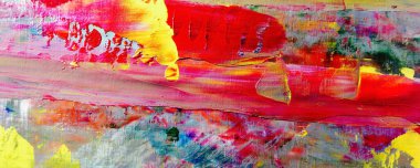 Renkli soyut resim arkaplanı. Modern motif görsel sanat. Yağ renkli yoğun bir karışım. Moda el boyama bezi. Moda poster kağıdı için tuval üzerindeki fırça darbelerini boya