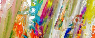 Renkli soyut resim arkaplanı. Modern motif görsel sanat. Yağ renkli yoğun bir karışım. Moda el boyama bezi. Moda poster kağıdı için tuval üzerindeki fırça darbelerini boya