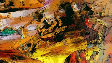 Renkli soyut resim arkaplanı. Modern motif görsel sanat. Yağ renkli yoğun bir karışım. Moda el boyama bezi. Moda poster kağıdı için tuval üzerindeki fırça darbelerini boya