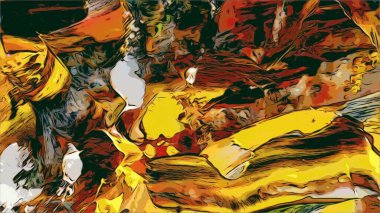 Renkli soyut resim arkaplanı. Modern motif görsel sanat. Yağ renkli yoğun bir karışım. Moda el boyama bezi. Moda poster kağıdı için tuval üzerindeki fırça darbelerini boya