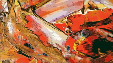 Renkli soyut resim arkaplanı. Modern motif görsel sanat. Yağ renkli yoğun bir karışım. Moda el boyama bezi. Moda poster kağıdı için tuval üzerindeki fırça darbelerini boya