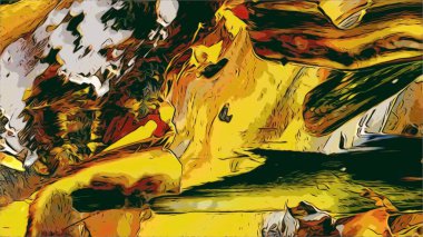 Renkli soyut resim arkaplanı. Modern motif görsel sanat. Yağ renkli yoğun bir karışım. Moda el boyama bezi. Moda poster kağıdı için tuval üzerindeki fırça darbelerini boya