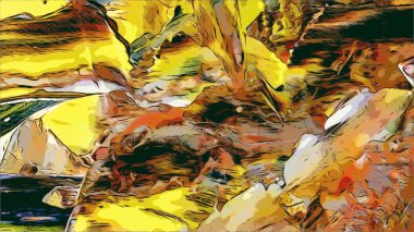 Renkli soyut resim arkaplanı. Modern motif görsel sanat. Yağ renkli yoğun bir karışım. Moda el boyama bezi. Moda poster kağıdı için tuval üzerindeki fırça darbelerini boya