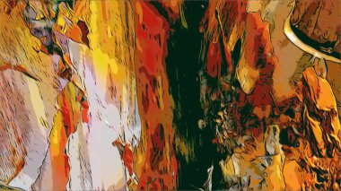 Renkli soyut resim arkaplanı. Modern motif görsel sanat. Yağ renkli yoğun bir karışım. Moda el boyama bezi. Moda poster kağıdı için tuval üzerindeki fırça darbelerini boya