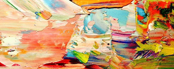 Renkli soyut resim arkaplanı. Modern motif görsel sanat. Yağ renkli yoğun bir karışım. Moda el boyama bezi. Moda poster kağıdı için tuval üzerindeki fırça darbelerini boya
