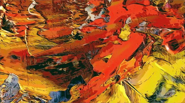 Renkli soyut resim arkaplanı. Modern motif görsel sanat. Yağ renkli yoğun bir karışım. Moda el boyama bezi. Moda poster kağıdı için tuval üzerindeki fırça darbelerini boya