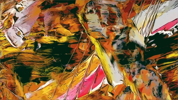 Renkli soyut resim arkaplanı. Modern motif görsel sanat. Yağ renkli yoğun bir karışım. Moda el boyama bezi. Moda poster kağıdı için tuval üzerindeki fırça darbelerini boya