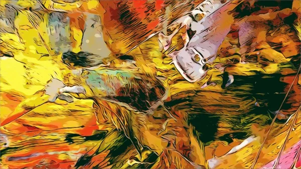 Renkli soyut resim arkaplanı. Modern motif görsel sanat. Yağ renkli yoğun bir karışım. Moda el boyama bezi. Moda poster kağıdı için tuval üzerindeki fırça darbelerini boya