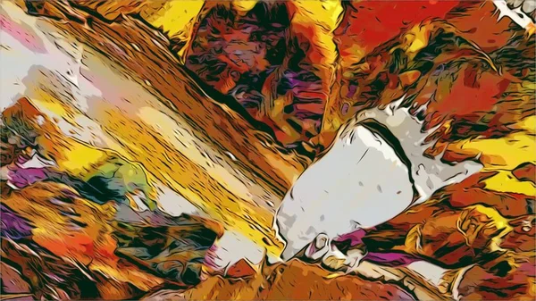 Renkli soyut resim arkaplanı. Modern motif görsel sanat. Yağ renkli yoğun bir karışım. Moda el boyama bezi. Moda poster kağıdı için tuval üzerindeki fırça darbelerini boya