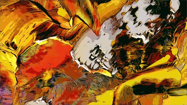 Renkli soyut resim arkaplanı. Modern motif görsel sanat. Yağ renkli yoğun bir karışım. Moda el boyama bezi. Moda poster kağıdı için tuval üzerindeki fırça darbelerini boya