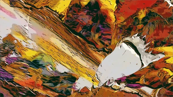 Renkli soyut resim arkaplanı. Modern motif görsel sanat. Yağ renkli yoğun bir karışım. Moda el boyama bezi. Moda poster kağıdı için tuval üzerindeki fırça darbelerini boya