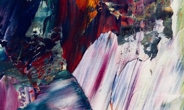 Renkli soyut resim arkaplanı. Modern motif görsel sanat. Yağ renkli yoğun bir karışım. Moda el boyama bezi. Moda poster kağıdı için tuval üzerindeki fırça darbelerini boya