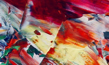 Renkli soyut resim arkaplanı. Modern motif görsel sanat. Yağ renkli yoğun bir karışım. Moda el boyama bezi. Moda poster kağıdı için tuval üzerindeki fırça darbelerini boya