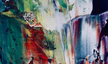 Renkli soyut resim arkaplanı. Modern motif görsel sanat. Yağ renkli yoğun bir karışım. Moda el boyama bezi. Moda poster kağıdı için tuval üzerindeki fırça darbelerini boya