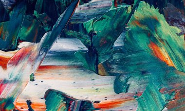 Renkli soyut resim arkaplanı. Modern motif görsel sanat. Yağ renkli yoğun bir karışım. Moda el boyama bezi. Moda poster kağıdı için tuval üzerindeki fırça darbelerini boya