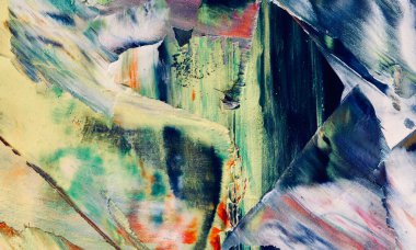 Renkli soyut resim arkaplanı. Modern motif görsel sanat. Yağ renkli yoğun bir karışım. Moda el boyama bezi. Moda poster kağıdı için tuval üzerindeki fırça darbelerini boya