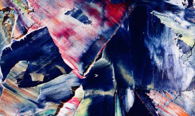 Renkli soyut resim arkaplanı. Modern motif görsel sanat. Yağ renkli yoğun bir karışım. Moda el boyama bezi. Moda poster kağıdı için tuval üzerindeki fırça darbelerini boya