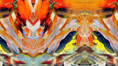 Renkli soyut resim arkaplanı. Modern motif görsel sanat. Yağ renkli yoğun bir karışım. Moda el boyama bezi. Moda poster kağıdı için tuval üzerindeki fırça darbelerini boya