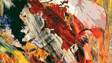 Renkli soyut resim arkaplanı. Modern motif görsel sanat. Yağ renkli yoğun bir karışım. Moda el boyama bezi. Moda poster kağıdı için tuval üzerindeki fırça darbelerini boya