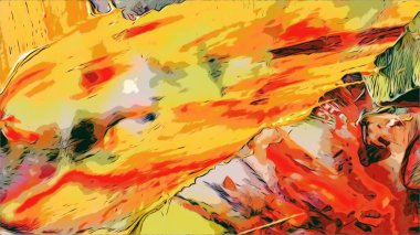 Renkli soyut resim arkaplanı. Modern motif görsel sanat. Yağ renkli yoğun bir karışım. Moda el boyama bezi. Moda poster kağıdı için tuval üzerindeki fırça darbelerini boya