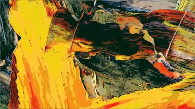 Renkli soyut resim arkaplanı. Modern motif görsel sanat. Yağ renkli yoğun bir karışım. Moda el boyama bezi. Moda poster kağıdı için tuval üzerindeki fırça darbelerini boya