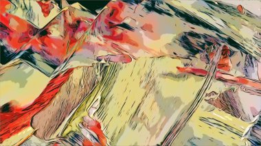 Renkli soyut resim arkaplanı. Modern motif görsel sanat. Yağ renkli yoğun bir karışım. Moda el boyama bezi. Moda poster kağıdı için tuval üzerindeki fırça darbelerini boya