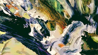 Renkli soyut resim arkaplanı. Modern motif görsel sanat. Yağ renkli yoğun bir karışım. Moda el boyama bezi. Moda poster kağıdı için tuval üzerindeki fırça darbelerini boya