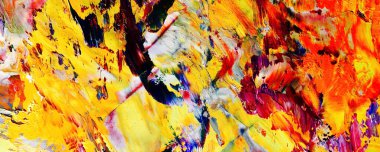 Renkli soyut resim arkaplanı. Modern motif görsel sanat. Yağ renkli yoğun bir karışım. Moda el boyama bezi. Moda poster kağıdı için tuval üzerindeki fırça darbelerini boya