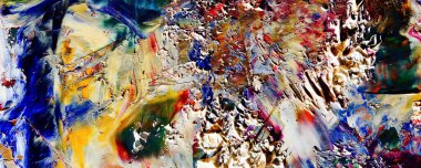 Renkli soyut resim arkaplanı. Modern motif görsel sanat. Yağ renkli yoğun bir karışım. Moda el boyama bezi. Moda poster kağıdı için tuval üzerindeki fırça darbelerini boya