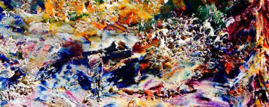 Renkli soyut resim arkaplanı. Modern motif görsel sanat. Yağ renkli yoğun bir karışım. Moda el boyama bezi. Moda poster kağıdı için tuval üzerindeki fırça darbelerini boya