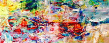 Renkli soyut resim arkaplanı. Modern motif görsel sanat. Yağ renkli yoğun bir karışım. Moda el boyama bezi. Moda poster kağıdı için tuval üzerindeki fırça darbelerini boya