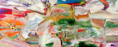 Renkli soyut resim arkaplanı. Modern motif görsel sanat. Yağ renkli yoğun bir karışım. Moda el boyama bezi. Moda poster kağıdı için tuval üzerindeki fırça darbelerini boya