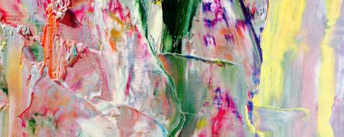 Renkli soyut resim arkaplanı. Modern motif görsel sanat. Yağ renkli yoğun bir karışım. Moda el boyama bezi. Moda poster kağıdı için tuval üzerindeki fırça darbelerini boya