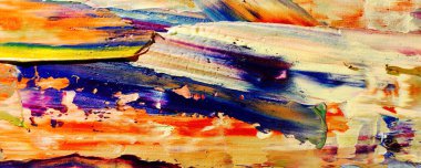 Renkli soyut resim arkaplanı. Modern motif görsel sanat. Yağ renkli yoğun bir karışım. Moda el boyama bezi. Moda poster kağıdı için tuval üzerindeki fırça darbelerini boya