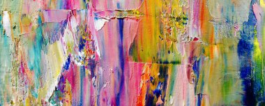Renkli soyut resim arkaplanı. Modern motif görsel sanat. Yağ renkli yoğun bir karışım. Moda el boyama bezi. Moda poster kağıdı için tuval üzerindeki fırça darbelerini boya
