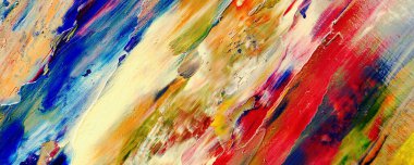 Renkli soyut resim arkaplanı. Modern motif görsel sanat. Yağ renkli yoğun bir karışım. Moda el boyama bezi. Moda poster kağıdı için tuval üzerindeki fırça darbelerini boya